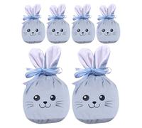 Sacs cadeaux de Pâques, mini pochettes en velours, cordon de serrage avec motif , sac de rangement doux, cadeaux de vacances avec breloque décorative, accessoires de collation pour la maison