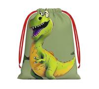 Sacs cadeaux dinosaures avec cordons de serrage, L | Pochette de rangement en velours doux, sac de rangement de Noël, parfait pour les fêtes, les mariages, Noël