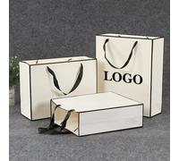 Sacs cadeaux en papier avec Logo personnalisé, 10 pièces, pour petites entreprises, paquets de personnalisation de bijoux, cadeaux de mariage, saint-valentin color16