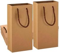 Sacs cadeaux en papier kraft pour bouteilles de vin - Coffret premium pour 2 bouteilles