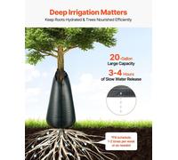 Sacs d'arrosage pour arbres de 75,7 litres, lot de 25. Sacs Gator à libération lente (3 à 4 heures) pour arbres, sacs d'irrigation goutte à goutte en PE ultra-résistants avec fermeture à glissière, sa