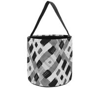 Sacs De Bonbons Géométrique Gris Et Noir Paniers À Bonbons | Sac Fourre-Tout Halloween Sacs Bonbons Pour Emballage Fête Décoration Sac Bonbon
