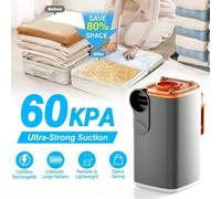 Sacs de compression à vide portables pour vêtements & literie, mini pompe à air électrique, compresseur d'air sans fil, essentiel de camping, pompe à air électrique, compresseur d'air sans fil portabl