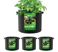 Sacs de culture en tissu - 26/31/32 cm 4 pots en tissu non tissé épais pour | Sac de culture Portable, avec poignées, Pot de jardinière pour planter des fleurs, des pommes de terre et deslégu