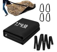 Sacs de déchets de jardin 45 kg réutilisables en tissu Oxford 600D pour | Sacs à feuilles de pelouse avec une bandoulière pour jardin extérieur parc cours entretien camping fête et collection de