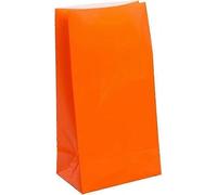 Sacs De Fête En Papier Orange (25 Cm X 13 Cm), Lot De 12 ¿ Parfaits Pour Les Fêtes Et Événements