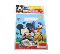 Sacs de fête - Mickey - Clubhouse - Lot de 6 - 16 x 23 cm - Mixte