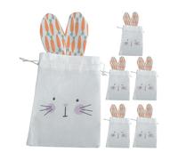 Sacs de fête réutilisables avec - Premium Fermeture Lanière Set De, Six Pièces, Sac, Porte-bonbons de Pâques Oreilles Lapin | Multipurpose Outdoor Indoor Utility sleek lightweight