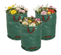 Sacs de feuilles et de jardin 3 pièces collecteur de déchets | Sacs à feuilles avec poignées de transport renforcées pour travaux en plein air, jardin, nettoyage et camping