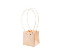 Sacs De Fleurs Portables En Papier Kraft 5Pcs Paper Flower Gift Bag With Handle Rectangle Tote Bag