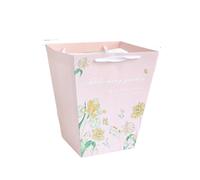 Sacs De Fleurs Portables En Papier Kraft 5Pcs Portable Flower Gift Bag Kraft Paper Holder Photo Favor Drink Carrier With Handle