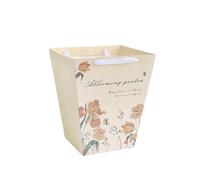 Sacs De Fleurs Portables En Papier Kraft 5Pcs Portable Flower Gift Bag Kraft Paper Holder Photo Favor Drink Carrier With Handle