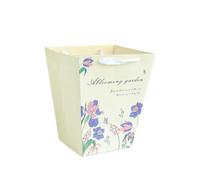 Sacs De Fleurs Portables En Papier Kraft 5Pcs Portable Flower Gift Bag Kraft Paper Holder Photo Favor Drink Carrier With Handle