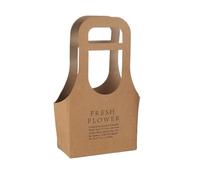 Sacs De Fleurs Portables En Papier Kraft Hand Flower Arrangement Paper Bag, Waterproof Kraft Carry Handbag