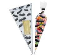 Sacs de Halloween 100 Pièces sachets cellophane crâne et toile d'araignée | Sacs Halloween avec liens torsadés Pour Prix arnaval Événements Fournitures
