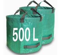 Sacs de jardin pour feuilles de 500 litres - Lot de 2 sacs de jardin - Extra résistants - Réutilisables - Résistants au déchirement - Pour les feuilles et les déchets de jardin