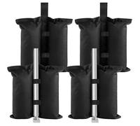 Sacs de Lestage 4 Pièces Noirs - Poids pour Stabilisation - Compatible Tonnelles, Auvents, Tentes et Parasols