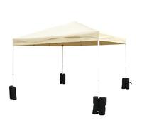Outsunny Lot 4 sacs de lestage de fixation pour tonnelle parasol pavillon volume max. 15kg noir