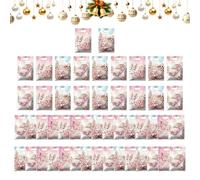Sacs de Noël pour collations 50 pièces imperméables en film nacré | Sacs de Noël pour réunion de famille à suspendre au chocolat, fête, événement, crèche