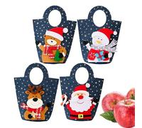 Sacs de Noël pour friandises, bonhomme de neige, sacs fourre-tout de Noël en denim, sacs à main mignons pour prix, gâteaux, bouteilles de bière, chocolats, décorations de mariage, anniversaire, salle
