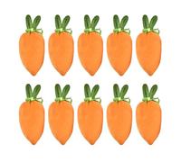 Sacs de Pâques - Sacs à friandises en Forme de Carottes | Paquet de 10 Sacs Festifs pour Les Vacances de Printemps | Pour Bonbons, Snacks, Jouets, Bijoux, Sachets en Velours, Cadeaux de Fête Et Plus