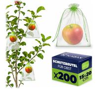 Sacs de protection pour raisins KADAX 15 x 20 cm, 200 pièces, sacs de protection pour fruits avec cordon de serrage, protection efficace des raisins contre les insectes, les oiseaux et les nuisibles d