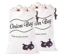 Sacs de rangement à légumes Contenant de conservation pour légumes en 2 | Sacs à oignons Garde-Manger, Placard Intérieur, Cuisine De Ferme, Préparation Culinaire, Comptoir Et Ail et oignon