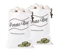 Sacs de rangement à légumes Contenant Réutilisable À Légumes | Sacs à oignons Pour courses ferme et prépa repas cuisine maison intérieur placard comptoir Façon pomme de terre