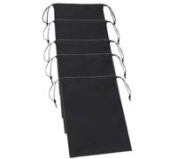 Sacs de rangement avec cordon de serrage, paquet de 5, 15 × 20 cm, noir