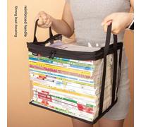 Sacs de rangement de livres PVC de grande capacité pour usage domestique, boîtes de rangement de livres transparentes et imperméables pour étudiants, fournitures scolaires, rentrée scolaire L,M,L*3 pi