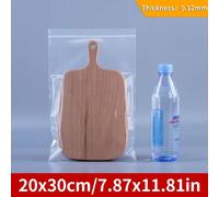 Sacs de rangement en plastique - Sachets refermables avec fermeture éclair - Paquet de 100 - Extra épais - Transparent - 20 x 30 cm - Pour bijoux et aliments