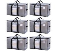 Sacs de rangement multifonctions argentés Unyqoos® de 100 litres avec fermeture éclair – étanches, pliables, avec des poignées de transport robustes pour le transport et le stockage