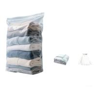 Sacs de Rangement pour pour sous pour vide X-Jumbo pour Couettes et Literie - Compression 80% avec Valve Turbo et pour Pompe Manuelle - Lot de 10 (G)