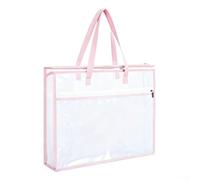 Sacs de rangement pour projets de couture - A3 - Avec poignée - Rose