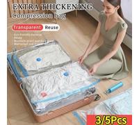 Sacs de rangement sous vide pour vêtements, literie, sacs permettant de gagner de l'espace, paquet de rangement sous vide, sac organisateur compressé, 3/5 pièces, nouveauté 60x80cm-3pcs