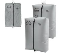 Sacs de rangement sous vide pour vêtements, réutilisables, en TPU, avec valve étanche, fermeture éclair étanche IPX8, couleur grise, lot de 2