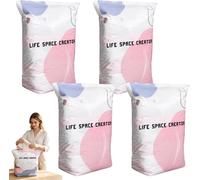 Sacs de rangement sous vide sans pompe - Lot de 4 - Sacs sous vide sans pompe - Sacs de compression hermétiques - Pour vêtements