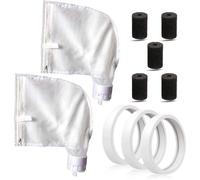 Sacs de Rechange en Nylon à Fermeture Eclair (pour Polaris 280 et 480 Seulement)+Pneus de Rechange en Caoutchouc Souple+Brosse