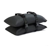 Sacs de sable à remplir pour poids de base de parasol - Paire de sacs de sable robustes et imperméables avec boucles pour pieds cantilever de terrasse, meubles de jardin, stabilité - Noir - 45 x 45 x