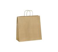 Sacs ECO kraft brun poignées torsadées 40 x 35 x 14 cm - Carton de 200