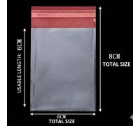 Sacs en plastique auto-adhérents en OPP - Transparent - Paquet de 100 - 6 x 8 cm
