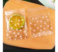 Sacs en plastique auto-adhésifs en forme de cœur/fleur, 2 tailles, 100 pièces, pour bonbons et biscuits, paquet de collation, décoration d'anniversaire, fournitures de cuisson 3266