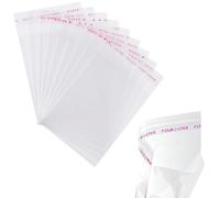 Sacs en plastique autocollants refermables - Emballage en cellophane - Polypropylène - Fermeture adhésive (lot de 100, 13x16 cm)