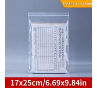 Sacs en plastique refermables - Sachets de conservation avec fermeture éclair - Paquet de 100 - Film épais - Transparent - Pour bijoux et aliments - 17 x 25 cm