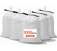 Sacs industriels VEVOR, paquet de 1000, 400x660 mm, sacs de sable avec bandes, sac à céréales en polypropylène, sac à feuilles 22,6 kg de capacité de charge, sac à plantes résistant à la déchirure, id