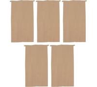 Sacs poubelle en papier kraft - Grands sacs de rangement - Pour le nettoyage du jardin - Étanches et résistants à la déchirure - Lot de 5 pièces, dimensions 100x50 cm - Couleur : marron