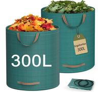Sacs poubelles de 300 litres, lot de 2, avec poignées