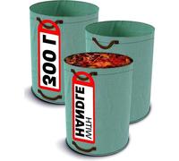 Sacs poubelles grand format en polyéthylène 300 L - 4 zones de poignées rigides - Robustes - Résistants au pliage - Recyclables - Sacs en polyéthylène haute résistance.