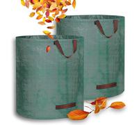 Sacs pour déchets de jardin, 160 litres, 60 x 60 cm, couleur verte, résistants à la déchirure, lot de 2