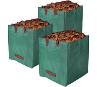 Sacs pour déchets de jardin, 3 pièces - Autoportants, pliables avec poignées de transport - Pour feuilles et déchets de jardinage - Format carré, 270 litres